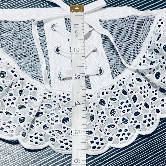 Victoria Secret Dream Angels White Eyelet Lace Garter Belt Skirt, NWT, Size XS/S - Picture 6 of 16